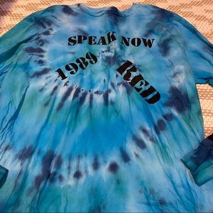 Custom tye dyed Taylor Swift eras long sleeve